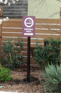 Post and panel sign - Latitude 37 apartments