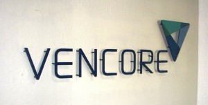 Stud-mounted Lobby Sign with Stand Offs - Vencore