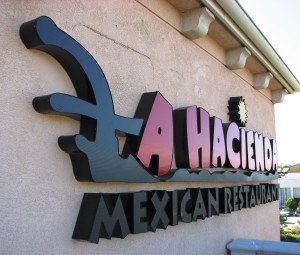 Custom LED Channel Letters & Logo - La Hacienda Restaurant