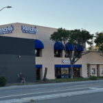 Mancini's Sleepworld channel letter building sign on exterior wall in San Jose, CA
