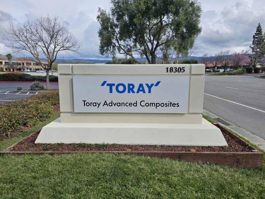 Toray monument sandblasted signs