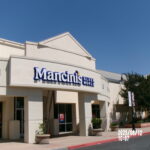 Mancini's Sleepworld channel letter building sign on retail storefront in San Jose, CA