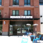 Square Pie Guys channel letter building sign on restaurant facade in San Jose, CA