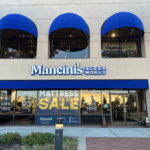 Mancini's Sleepworld channel letter building sign on retail storefront in San Jose, CA