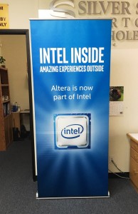 Digital Print Banner on Banner Stand - Intel / Altera