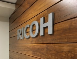 Brushed Aluminum Lobby Sign - Ricoh