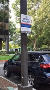 Aluminum Parking Sign - The Pruneyard