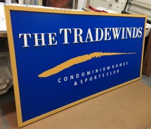 After Photo - Refurbished Sign - Tradewinds Condos