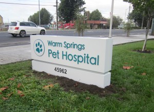 Monument Sign with Dimensional Graphics - Warm Springs Pet Hospital