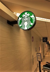 Starbucks Logo Sign - San Jose Airport