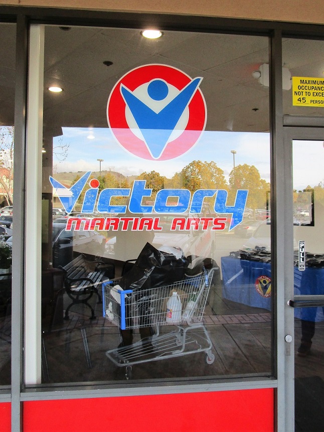 Victory Martial Arts Window Graphics Made in San Jose, CA