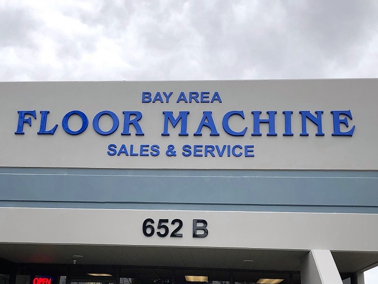 Floor Machine Exterior Building Signs in San Jose, CA