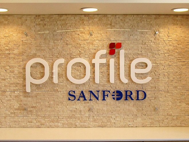 Profile Sanford Custom Lobby Signs Made in San Jose, CA