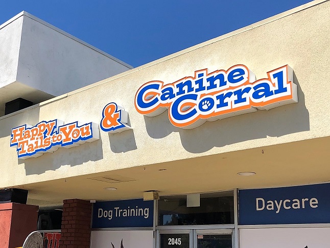 3D Building Signs and Logos for Canine Corral in San Jose, CA