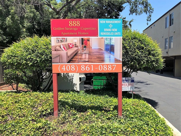 Business yard signs for Apartment Homes in San Jose, CA