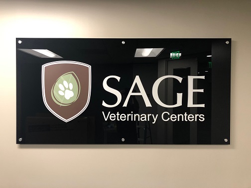 SAGE Acrylic Lobby Signs by Signs Unlimited in San Jose, CA