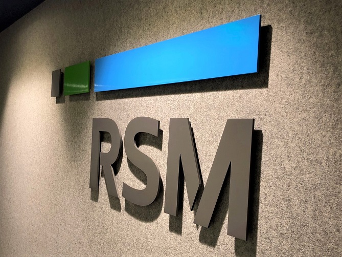 RSM Corporate Office Lobby Signs in San Jose, CA
