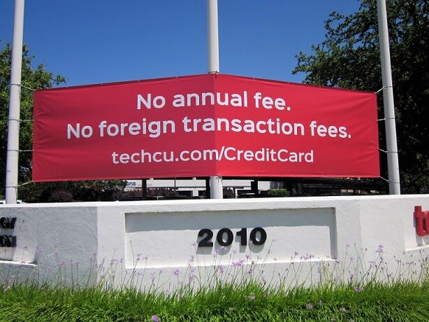 Exterior large vinyl banner custom made by Signs Unlimited in San Jose, CA